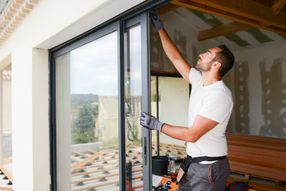 uPVC Door being fitted